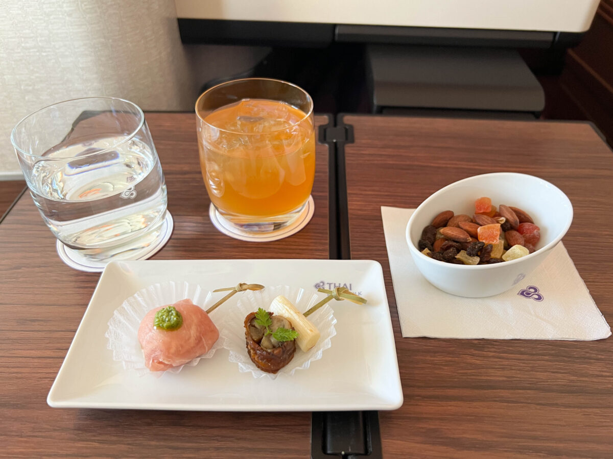 タイ航空ビジネスクラス 機内食